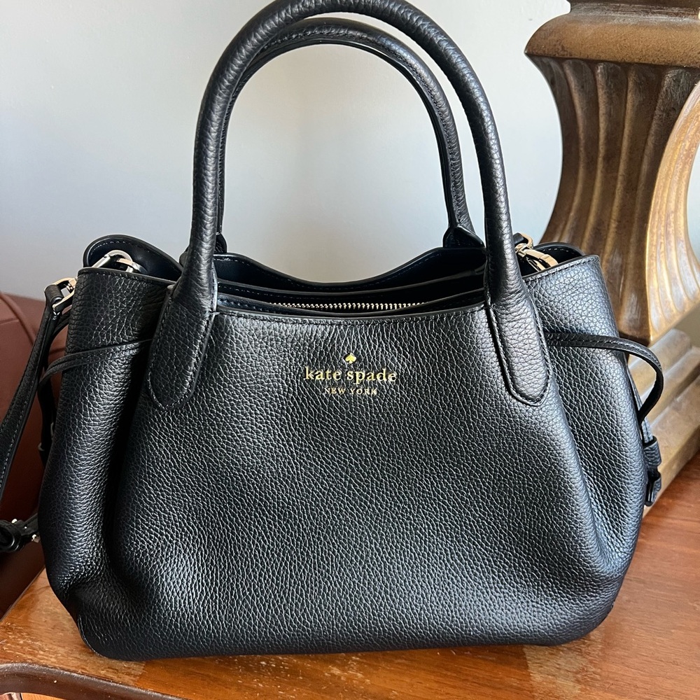 Kate Spade Black Satchel Pebbled Leather